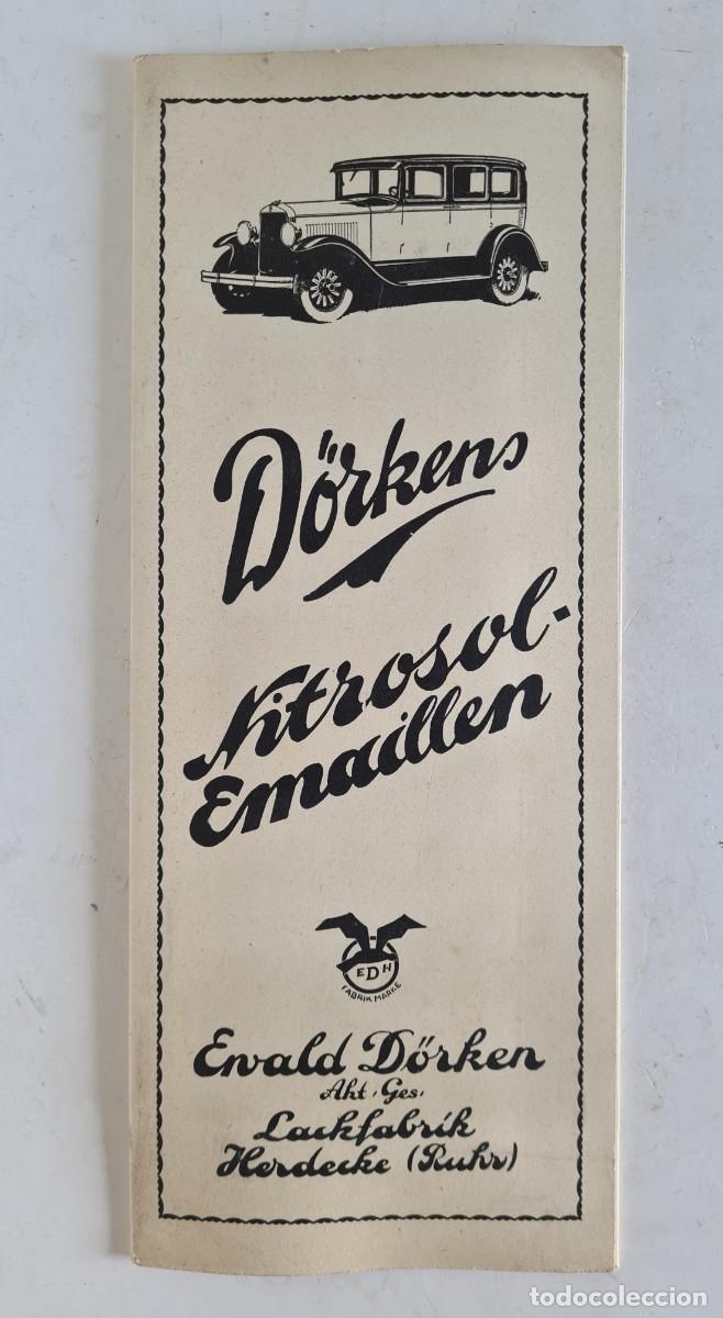 Automobili e Motociclette: Antiguo Cat&aacute;logo Dorkens Nitrosol-Emaillen - Herdecke Rurhr Germany F&aacute;brica Laca Coches Graham-Paige
