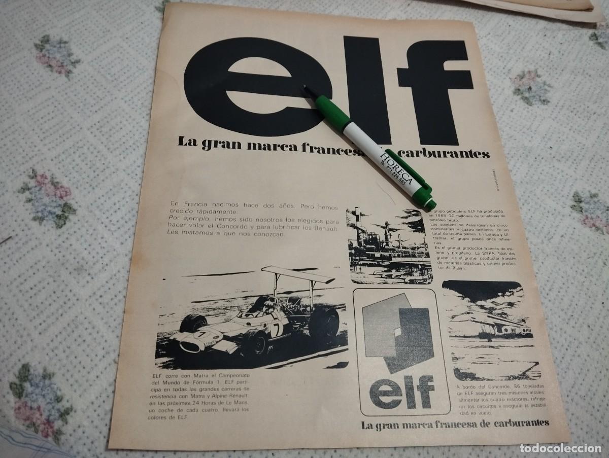 Automobili e Motociclette: CARBURANTES ELF ANUNCIO PUBLICIDAD REVISTA 1969