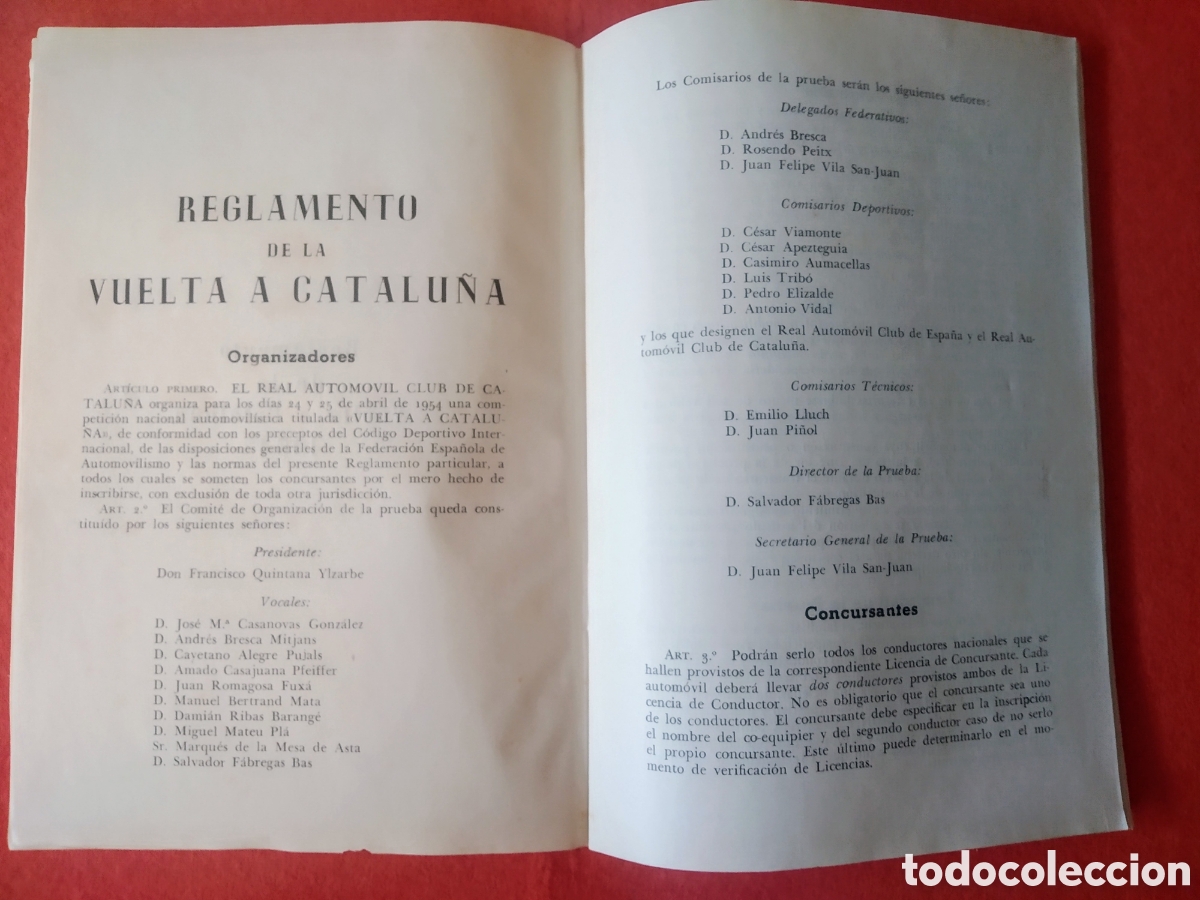 Carros e motociclos: PAREJA DE ANTIGUOS BOLETINES INFORMATIVOS REAL AUTOMOVIL CLUB DE CATALU&Ntilde;A A&Ntilde;OS 1954 Y 55