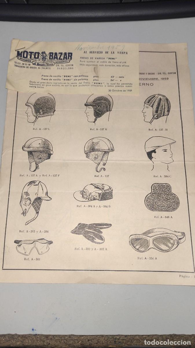 Carros e motociclos: Cat&aacute;logo moto bazar, recambios accesorios moto 1959.