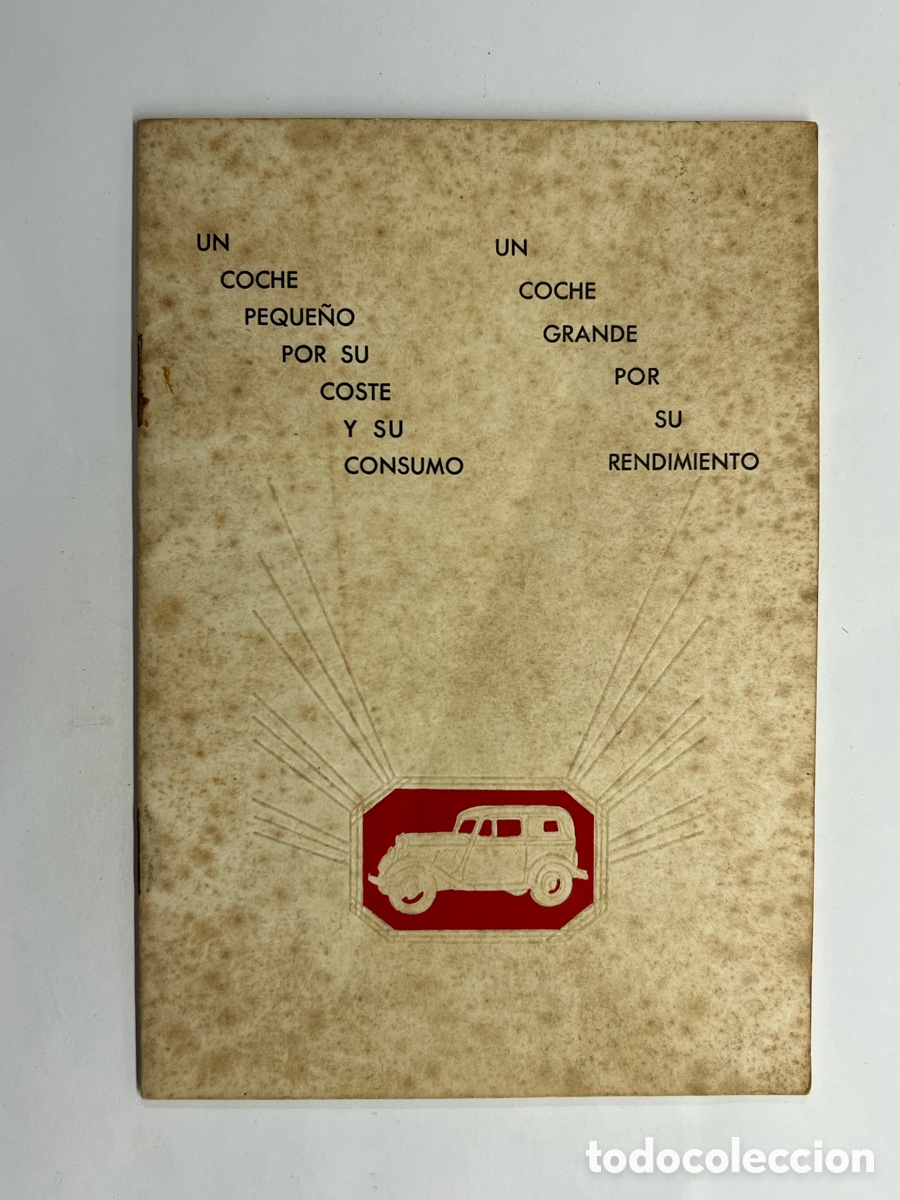 Automobili e Motociclette: FORD 8 H.P. Cat&aacute;logo del primer Ford netamente europeo.. Barcelona (h.1940?) ilustrado