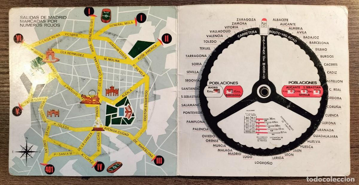 Autos und Motorr&auml;der: INDICADOR SALIDAS DE MADRID Y DISTANCIA EN KIL&Oacute;METROS, CON DISCO GIRATORIO. C.I.R.U.E.S.A., A&Ntilde;OS 60
