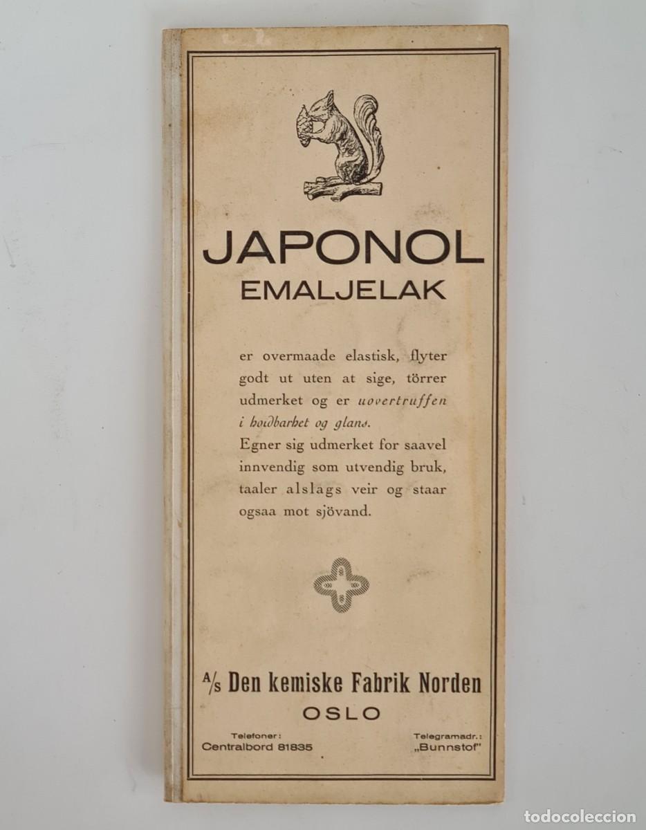 Automobili e Motociclette: Antiguo Cat&aacute;logo Japonol Emaljelak Oslo Noruega - Colores Barniz Esmalte Coche