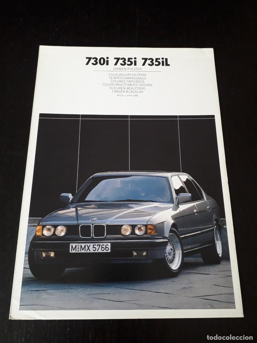 Coches y Motocicletas: 1988 BMW COLORES / TAPIZADOS - SERIE 7 730i 735i 735iL - CATALOGO - VARIOS IDIOMAS