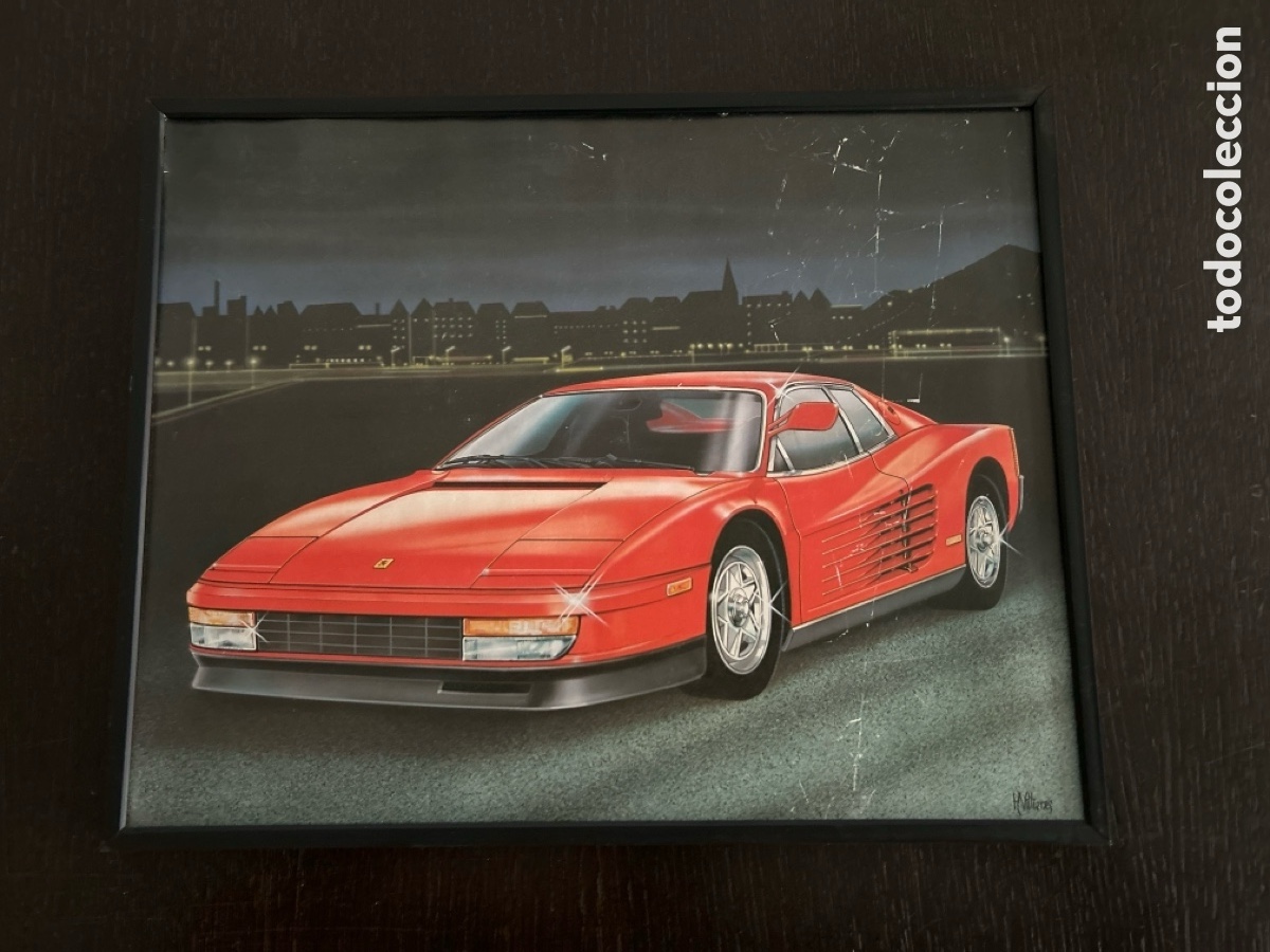 Automobili e Motociclette: Cuadro Ferrari testarossa