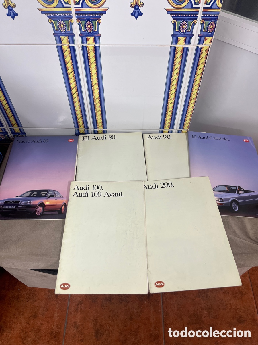 Automobili e Motociclette: Lote de 6 cat&aacute;logos de Audi 80&rdquo;90&rdquo;100&rdquo;200