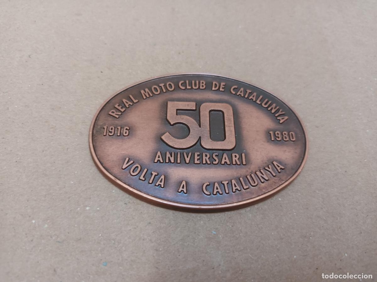 Automobili e Motociclette: MEDALLA REAL MOTO CLUB DE CATALUNYA 50 ANIVERSARI 1916 1980 VOLTA A CATALUNYA