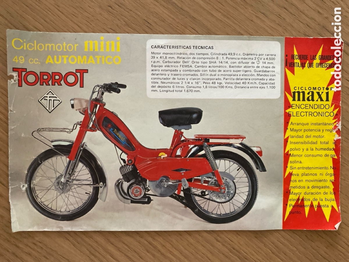 Automobili e Motociclette: TORROT Maxi 49cc Folleto original