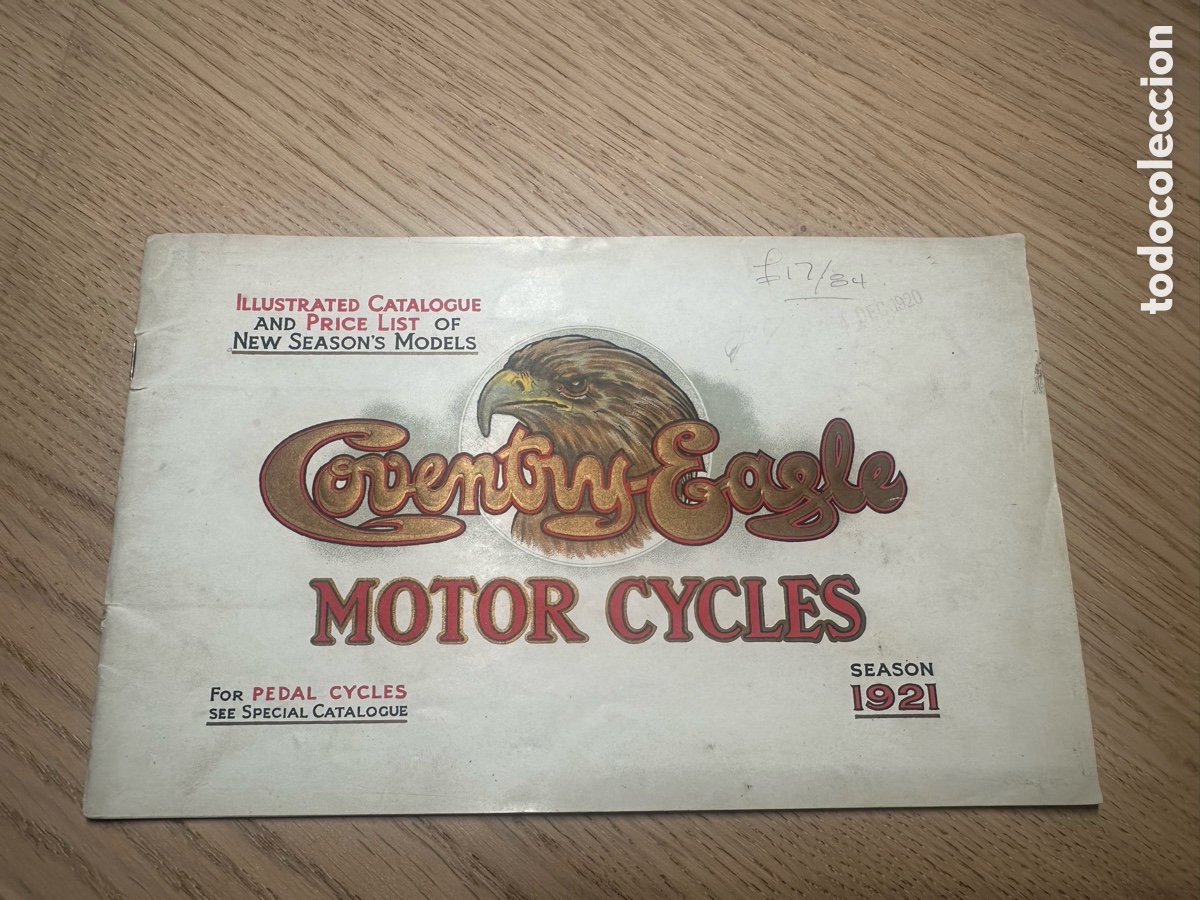 Automobili e Motociclette: Catalogo original Coventry-Eagle Motor Cycles 1921
