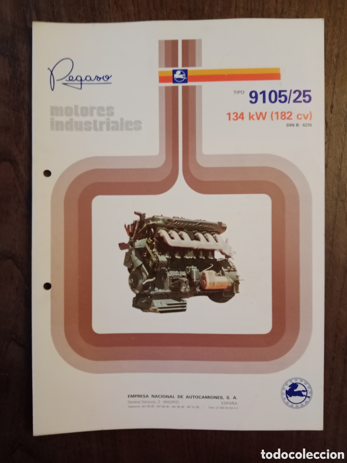 Automobili e Motociclette: Cat&aacute;logo motores industriales Pegaso 9105/25
