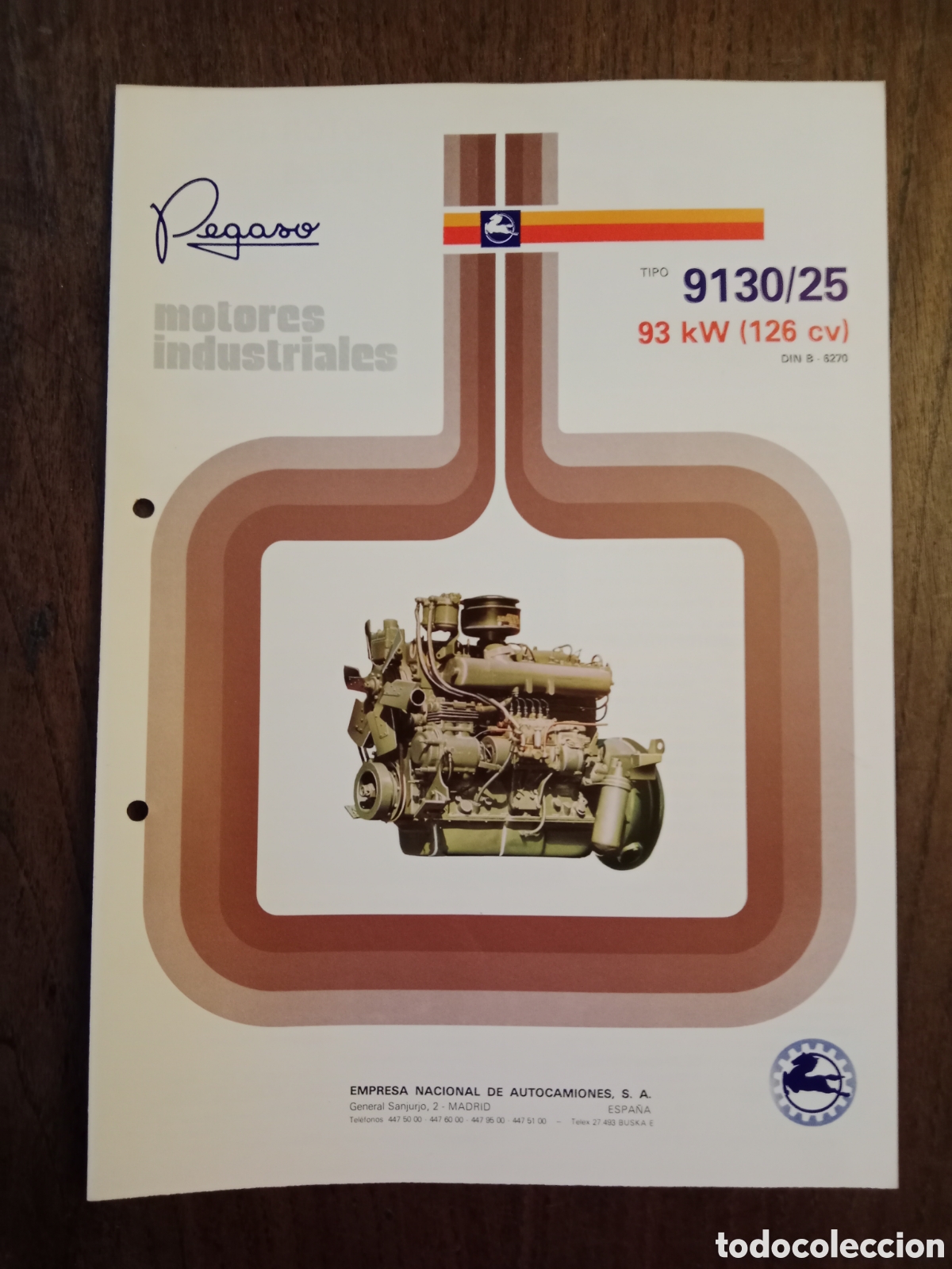 Cars and Motorcycles: Cat&aacute;logo motores industriales Pegaso 9130/25