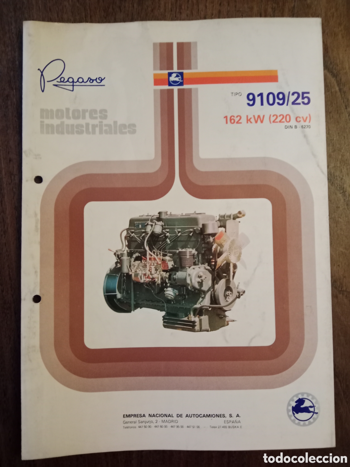 Cars and Motorcycles: Cat&aacute;logo motores industriales Pegaso 9109/25
