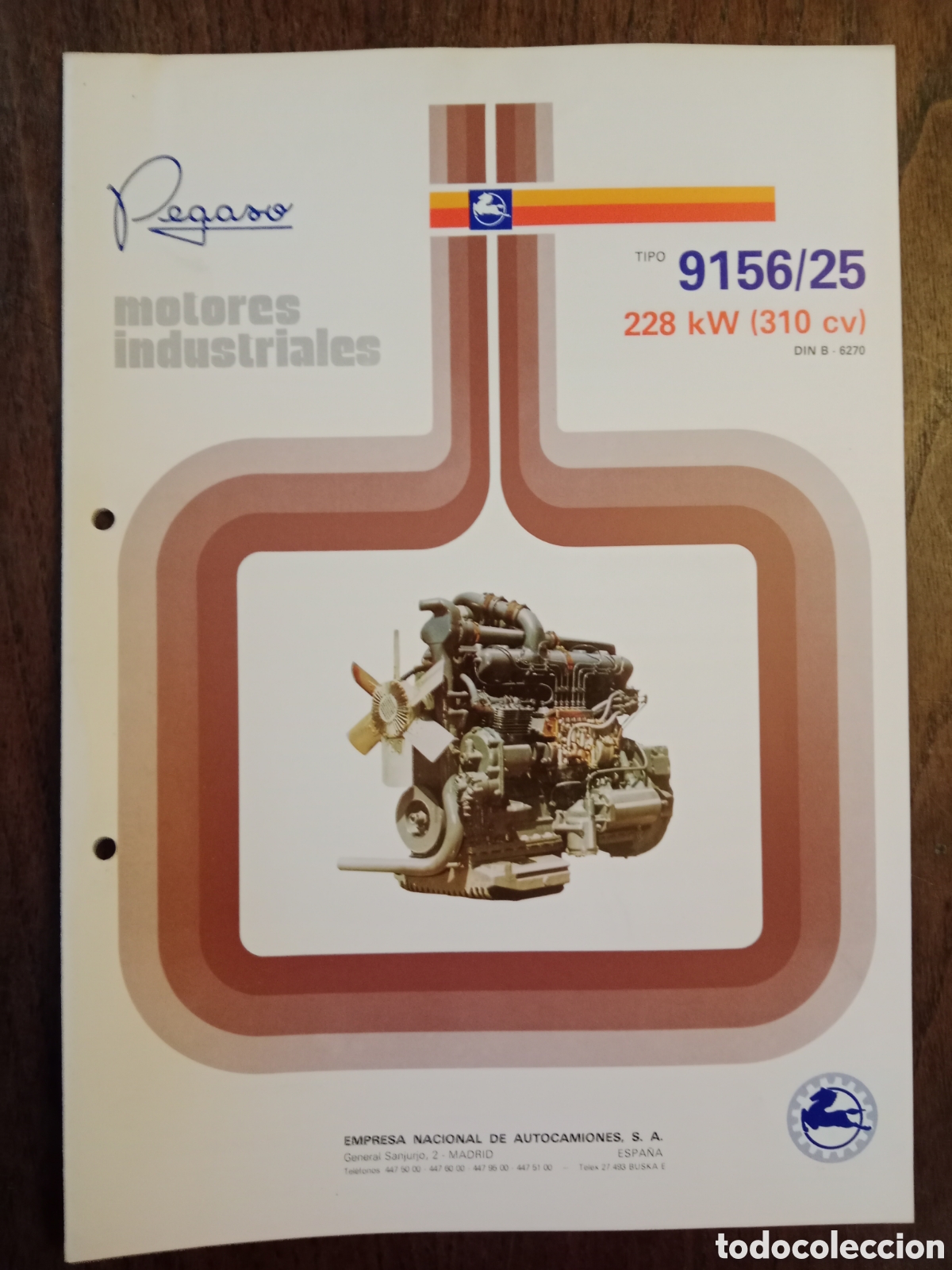 Cars and Motorcycles: Cat&aacute;logo motores industriales Pegaso 9156/25