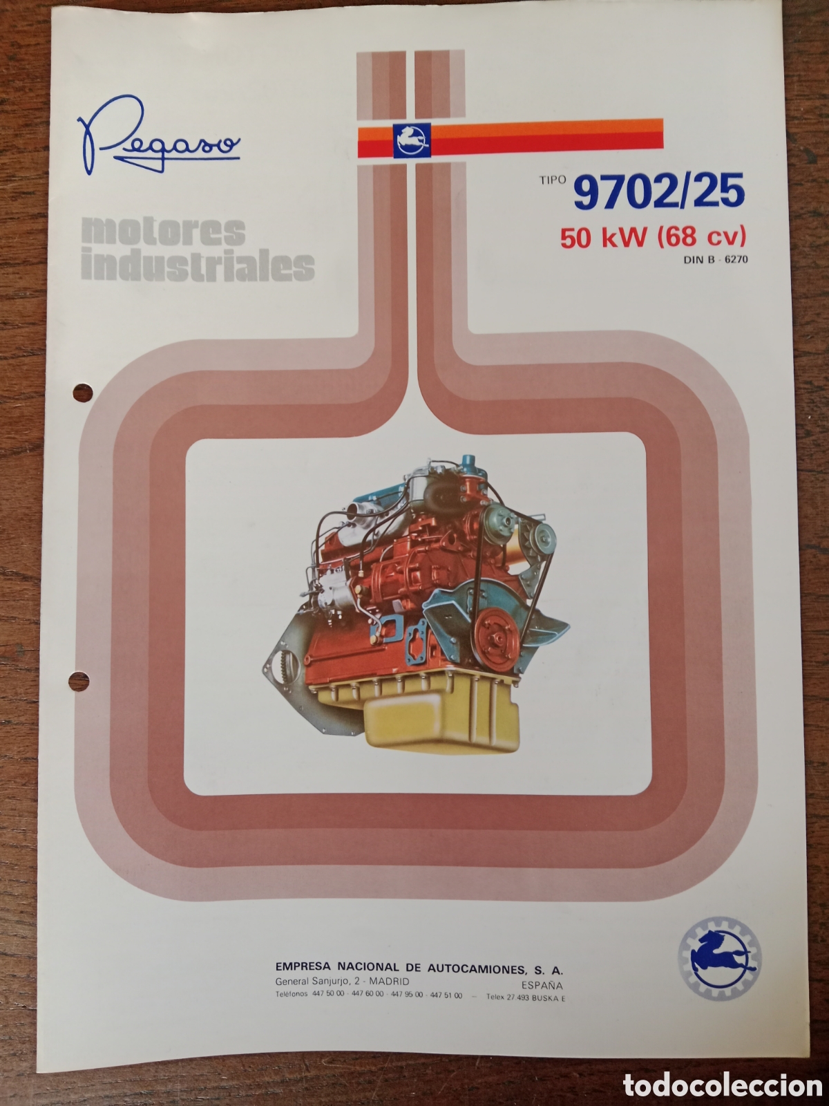 Cars and Motorcycles: Cat&aacute;logo motores industriales Pegaso 9702/25