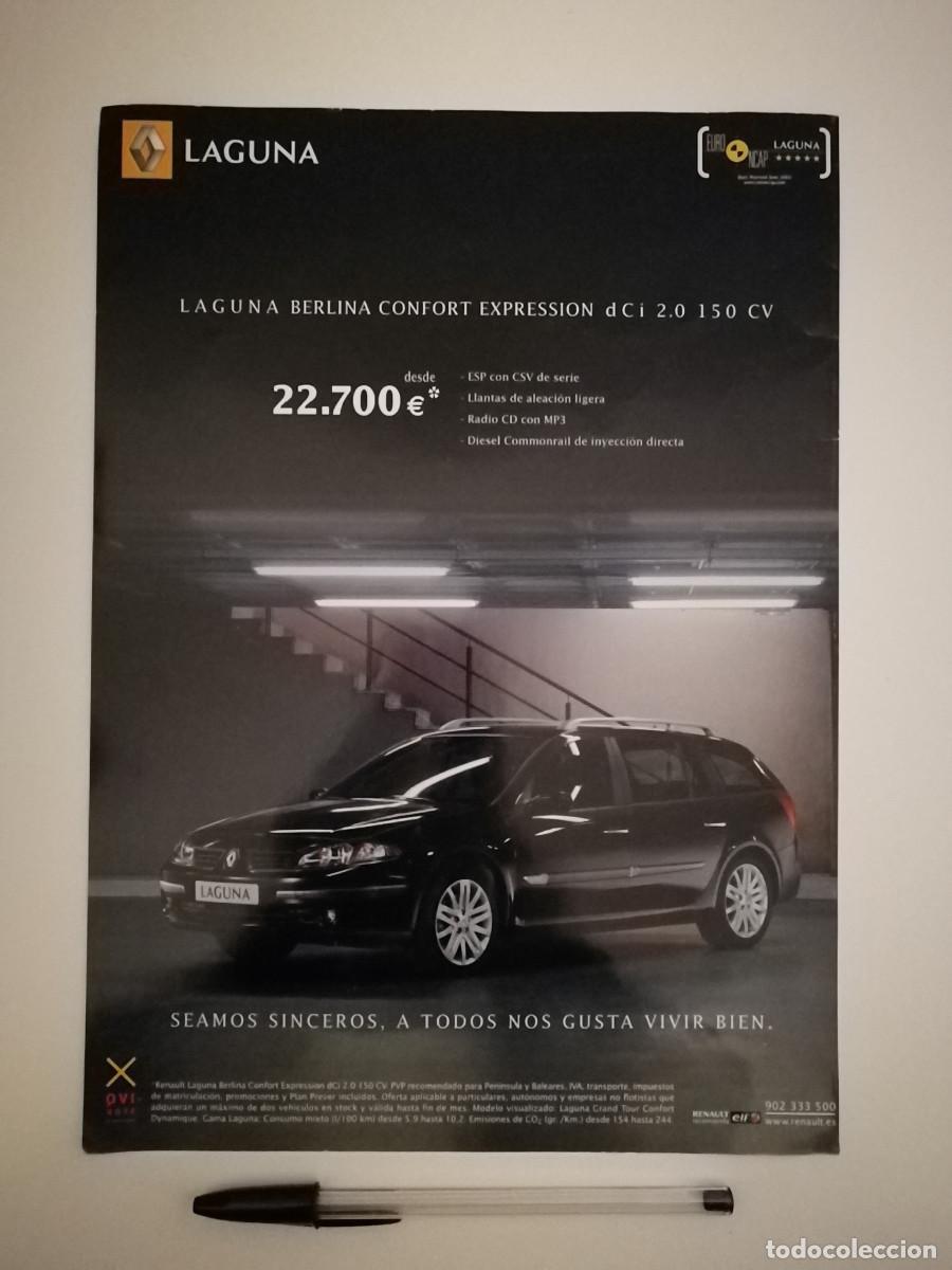 Voitures et Motocyclettes: LAMINA ACARTONADA -A4- RENAULT LAGUNA BERLINA - COCHE