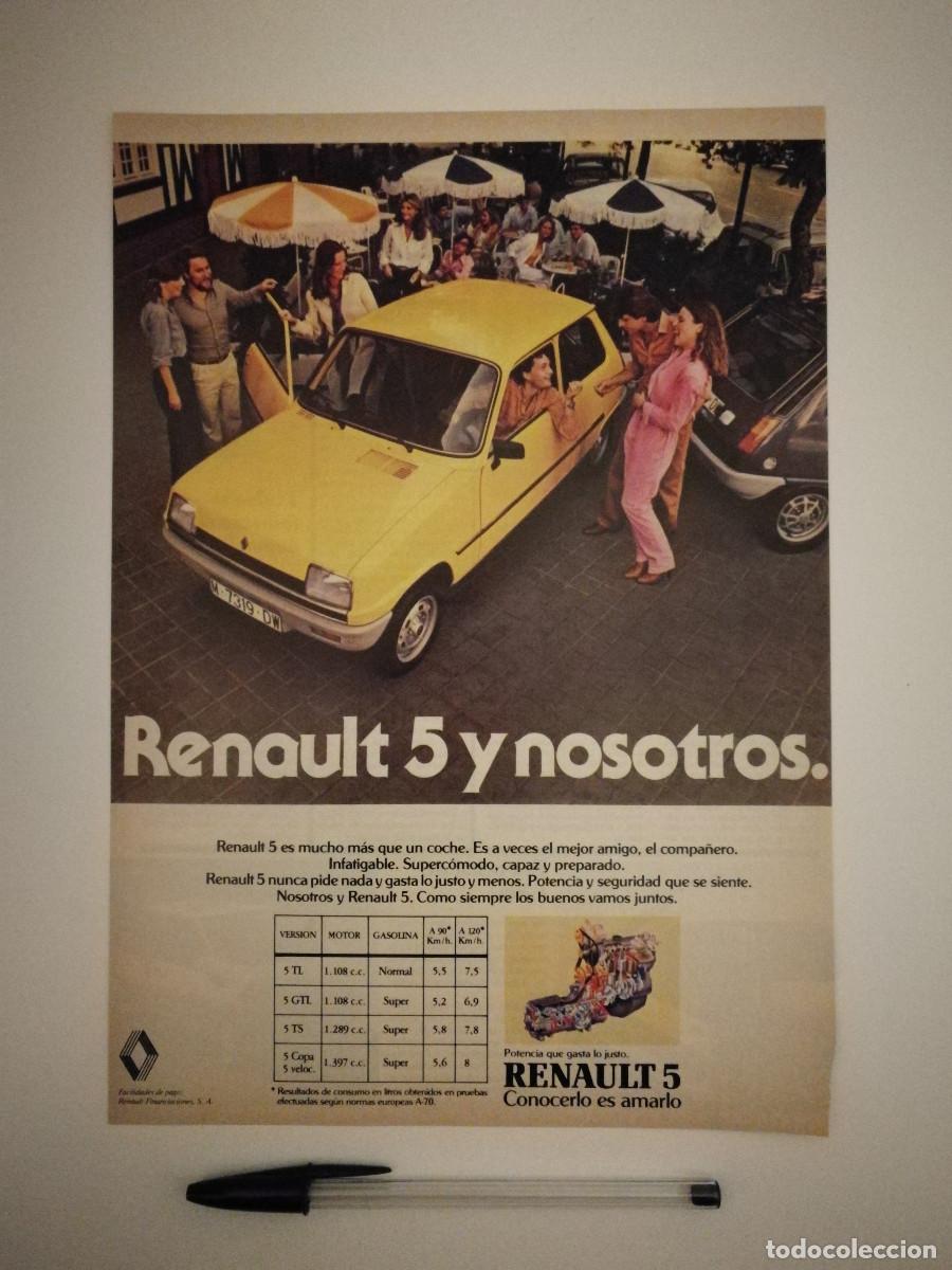 Carros e motociclos: ANTIGUO ANUNCIO ENCARTONADO -A4- RENAULT 5 - COCHE