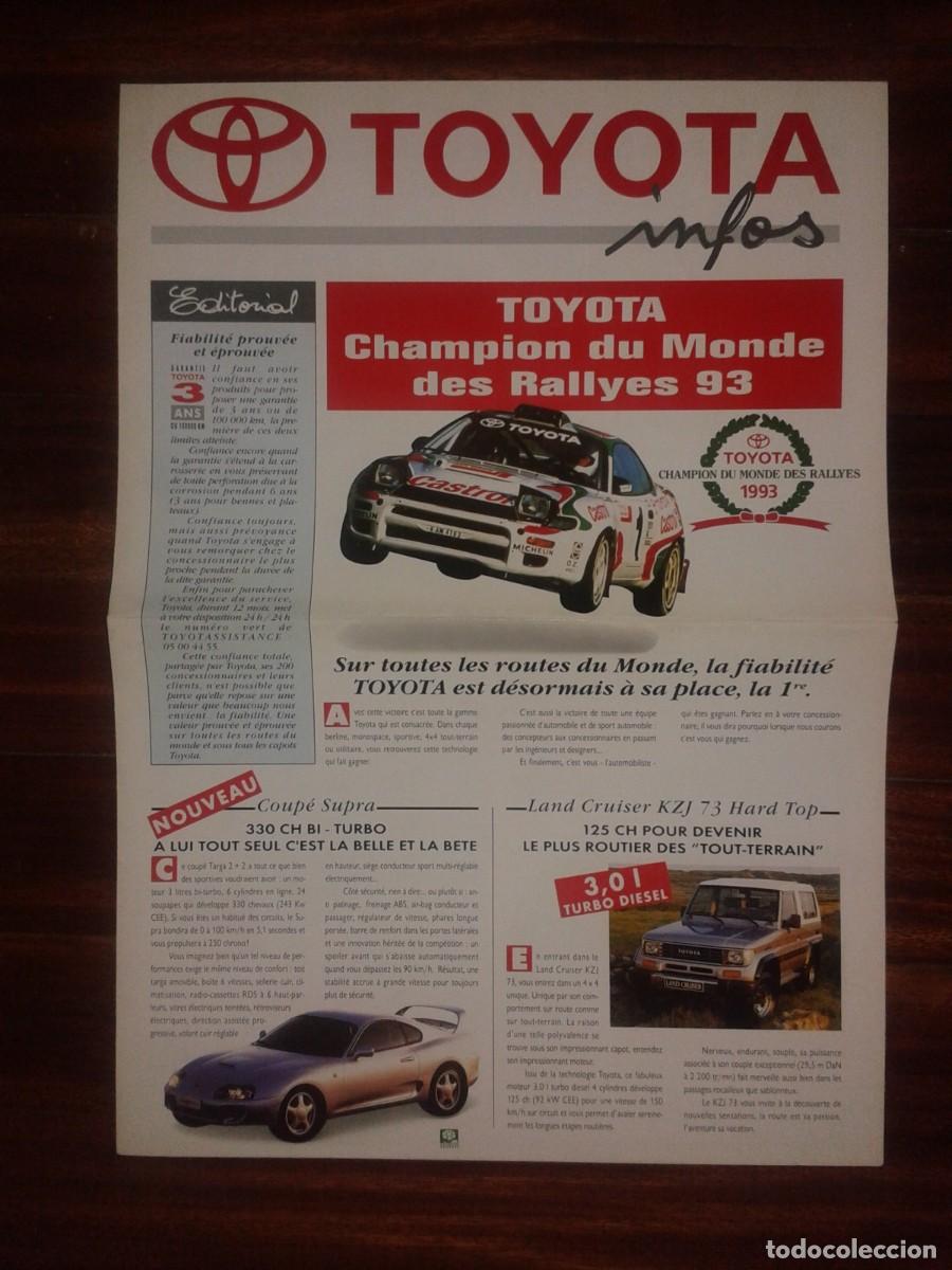 Autos und Motorr&auml;der: Toyota infos folleto franc&eacute;s gama 1993