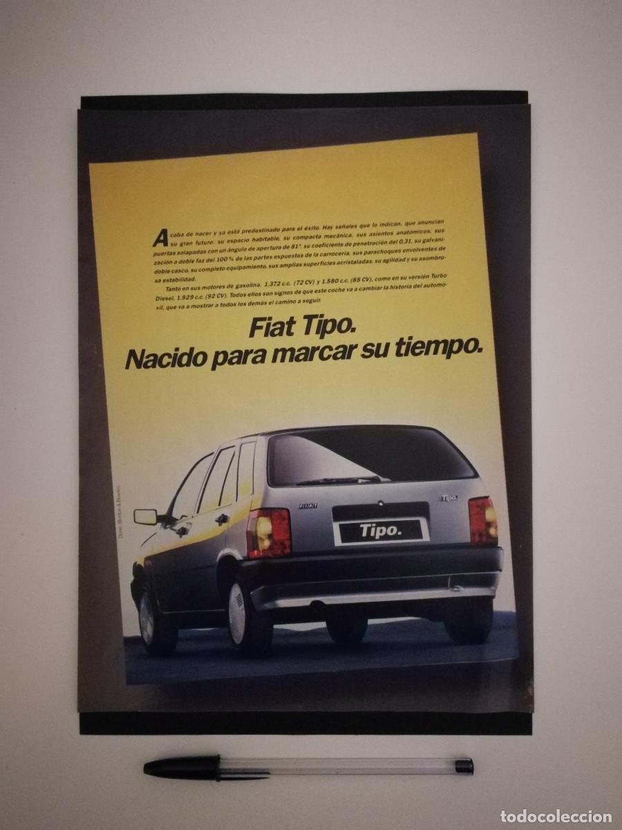 Voitures et Motocyclettes: LAMINA ACARTONADA -A4- FIAT TIPO - COCHE - PUBLICIDAD ANUNCIO