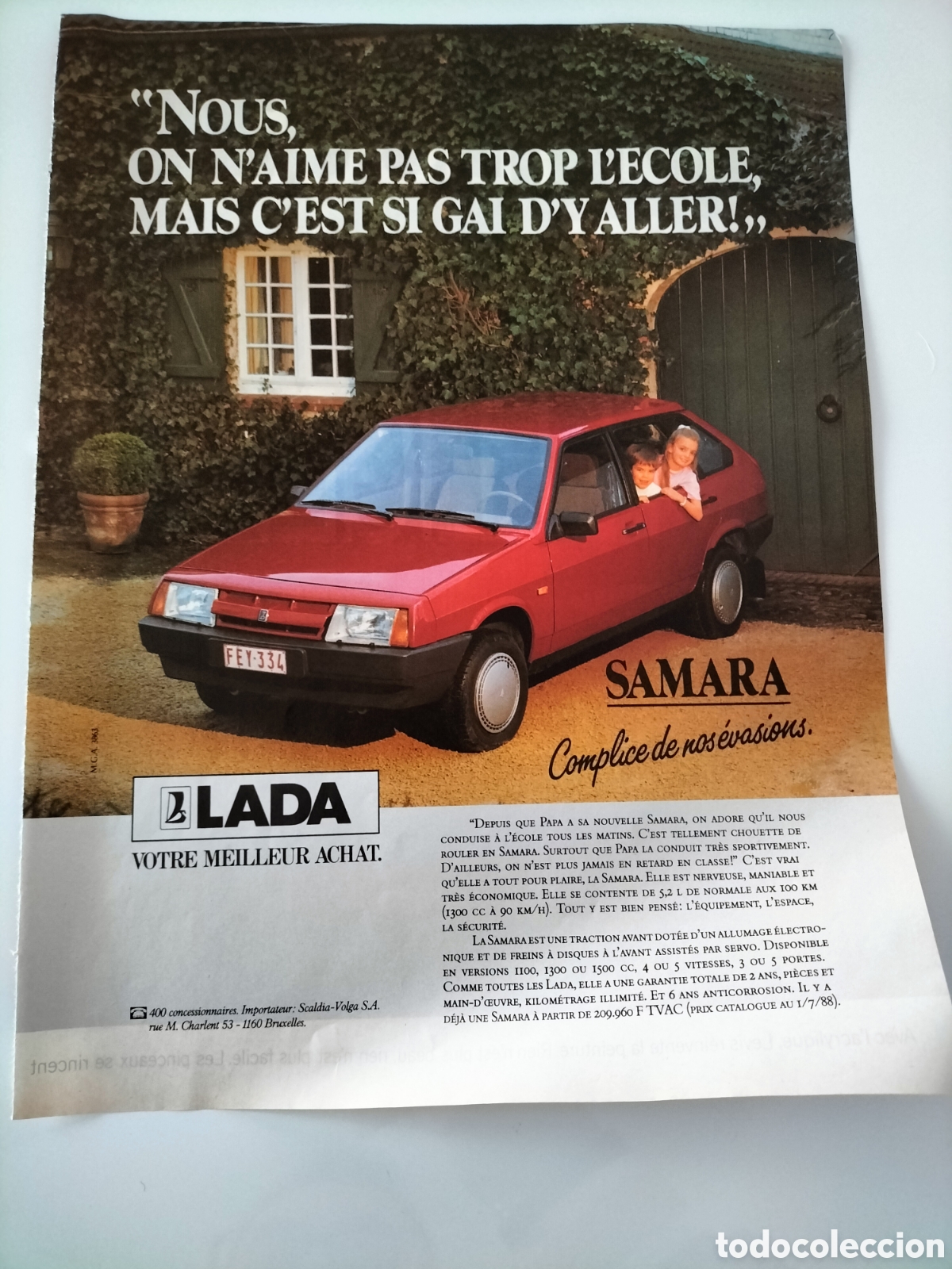 Voitures et Motocyclettes: Publicidad Lada Samara