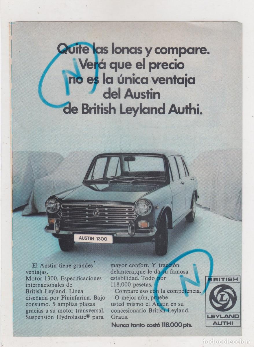 Voitures et Motocyclettes: PUBLICIDAD 1971. ANUNCIO COCHE AUSTIN 1300. BRITISH LEYLAND AUTHI