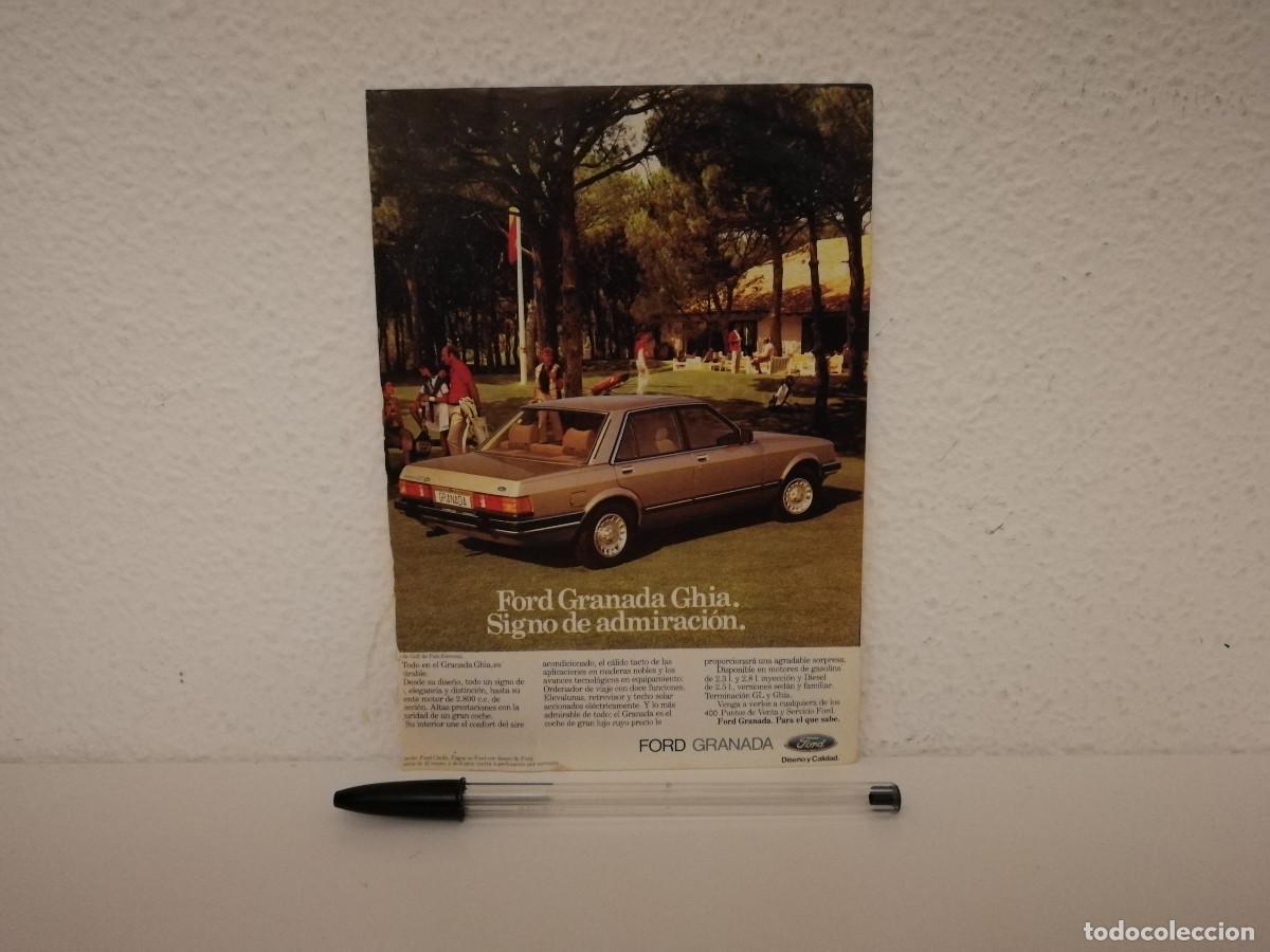 Automobili e Motociclette: ANTIGUO ANUNCIO ACARTONADO -13*18- FORD GRANADA GHIA - COCHE