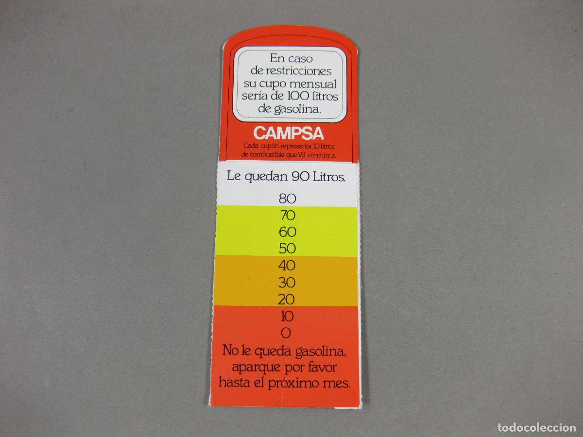 Autos und Motorr&auml;der: CUP&Oacute;N MENSUAL CAMPSA DE 100 LITROS DE GASOLINA. 1978