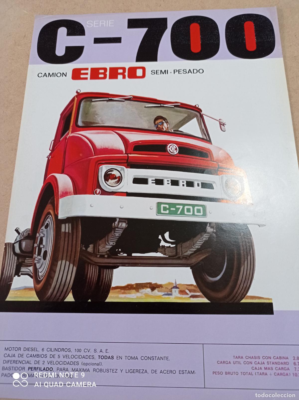 Automobili e Motociclette: HOJA TECNICA CAMION EBRO SEMI-PESADO. SERIE C-700. 21 X 30 CM