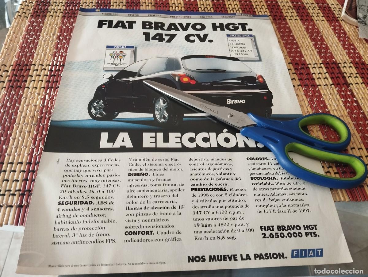 Automobili e Motociclette: COCHE FIAT BRAVO HGT 147 CV ANUNCIO PUBLICIDAD REVISTA 1996