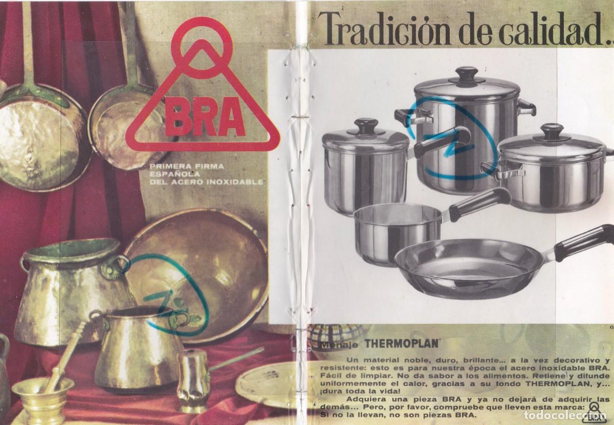 Automobili e Motociclette: PUBLICIDAD T 1964. ANUNCIO BATERIA BRA, CON FONDO THERMOPLAN (DOBLE HOJA)