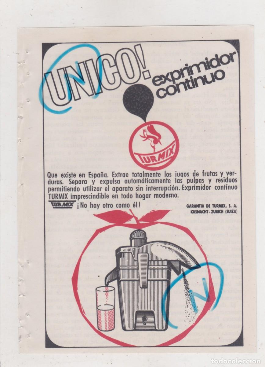 Automobili e Motociclette: PUBLICIDAD T 1964. ANUNCIO TURMIX. EXPRIMIDOR CONTINUO