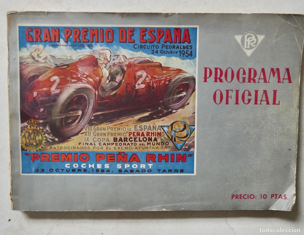 Autos und Motorr&auml;der: PROGRAMA OFICIAL - XII GRAN PREMIO PE&Ntilde;A RHIN - GRAN PREMIO DE ESPA&Ntilde;A A&Ntilde;O 1954