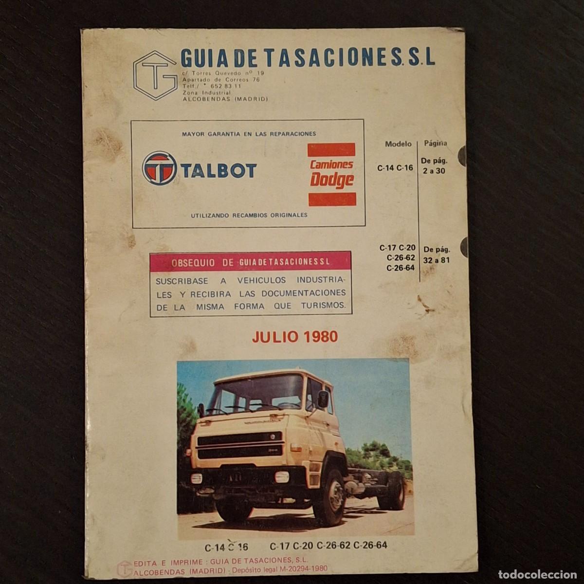 Autos und Motorr&auml;der: CAMIONES DODGE TALBOT C14 C16 C17 C20 C26-62 C26-64 - DESPIECE CATALOGO PIEZAS RECAMBIO
