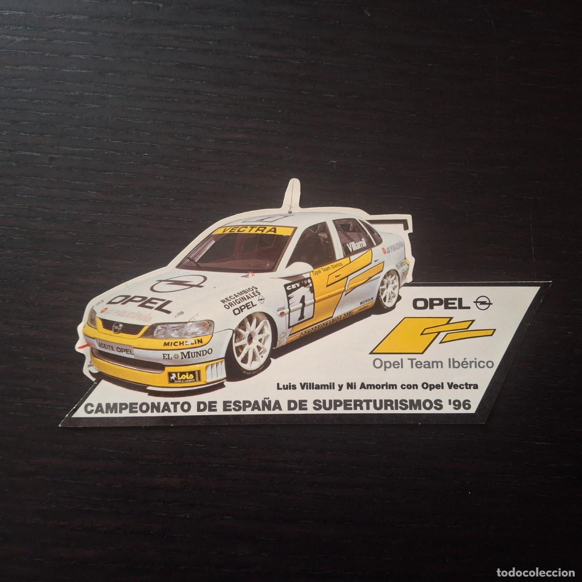 Voitures et Motocyclettes: CAMPEONATO DE ESPA&Ntilde;A DE SUPERTURISMOS &acute;96 - OPEL VECTRA - OPEL TEAM IBERICO 1996 - PEGATINA ORIGINAL