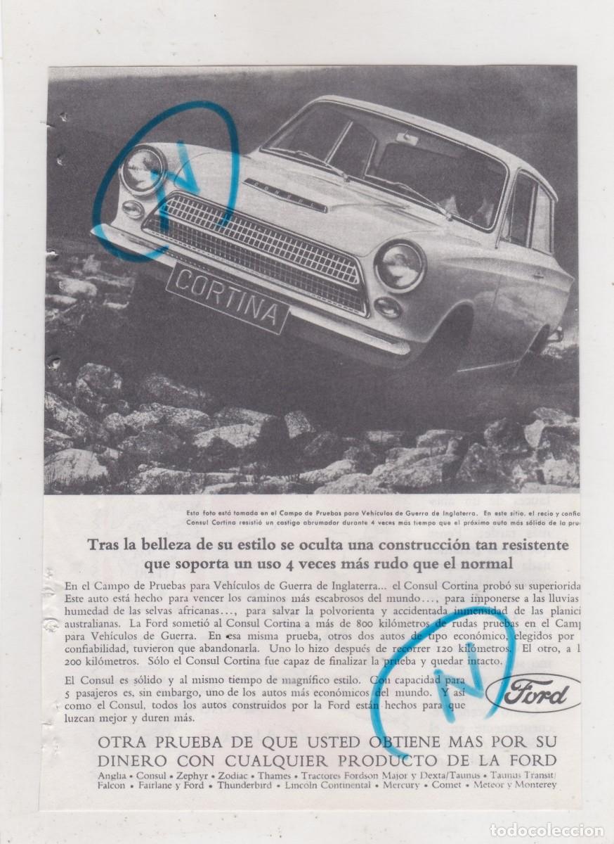 Voitures et Motocyclettes: PUBLICIDAD T 1963. ANUNCIO FORD. MODELO CONSUL CORTINA