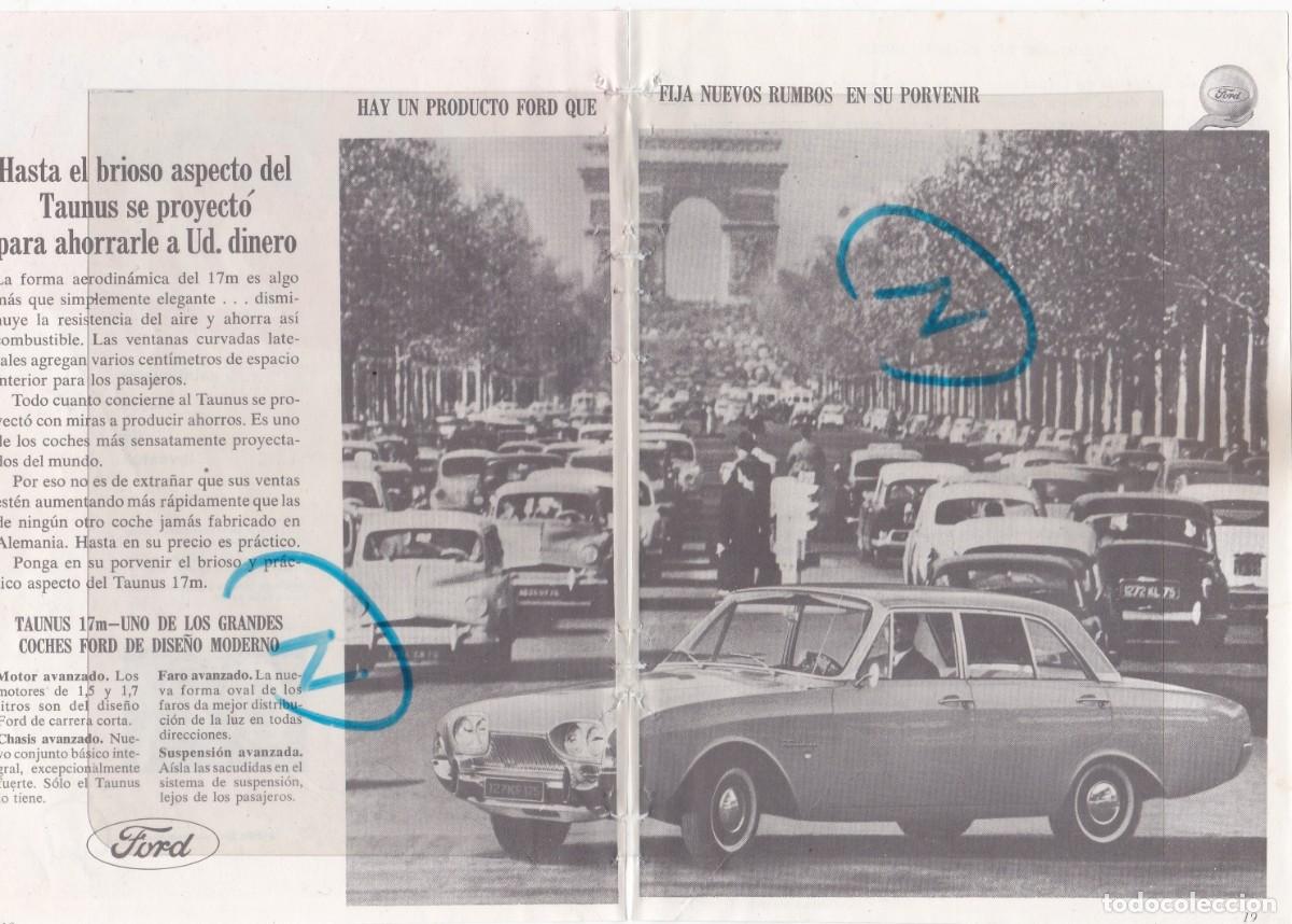 Cars and Motorcycles: PUBLICIDAD T 1962. ANUNCIO COCHE FORD TAUNUS (2 HOJAS)