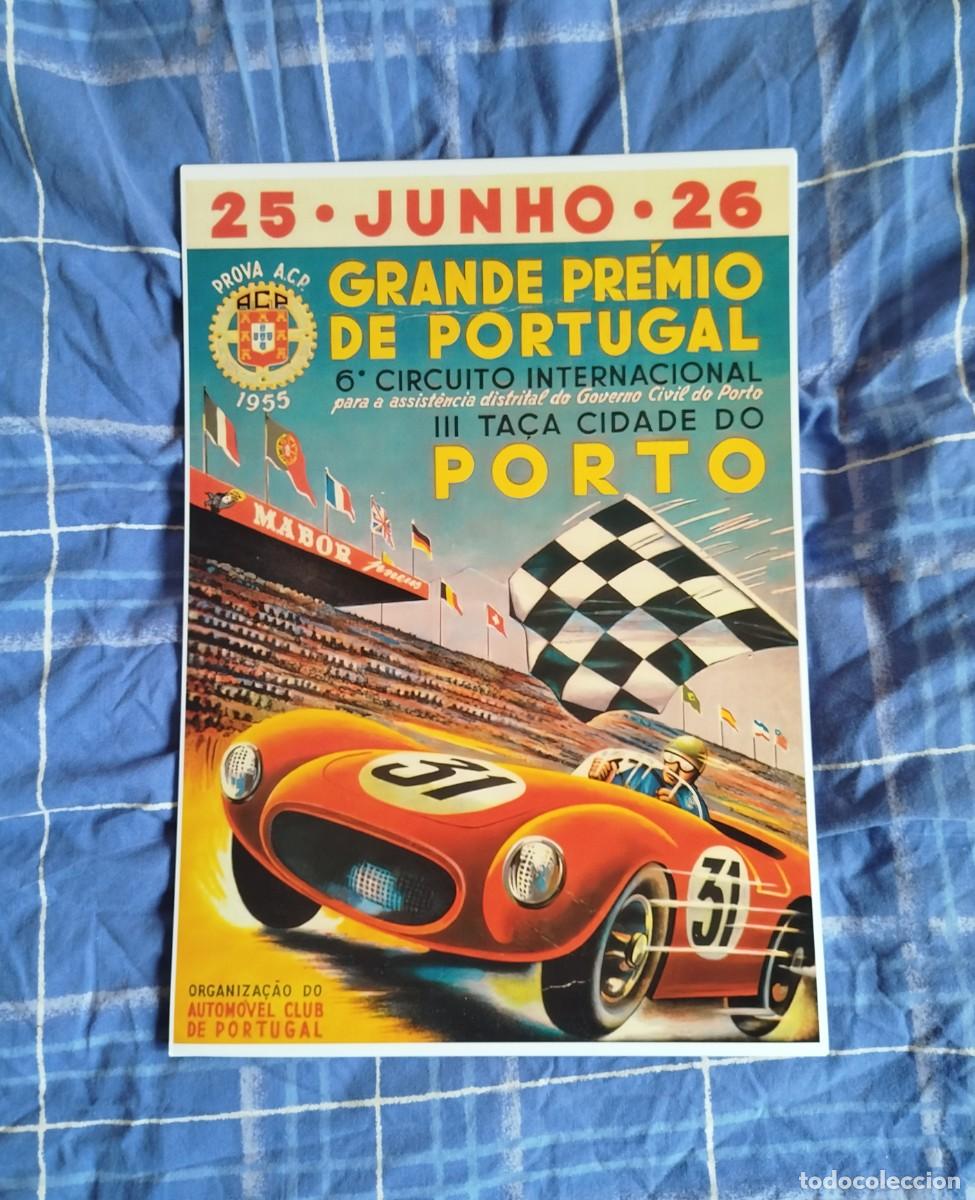Coches y Motocicletas: Poster Gran Premio de Portugal de 1955 (facsimil) 30x42 cm