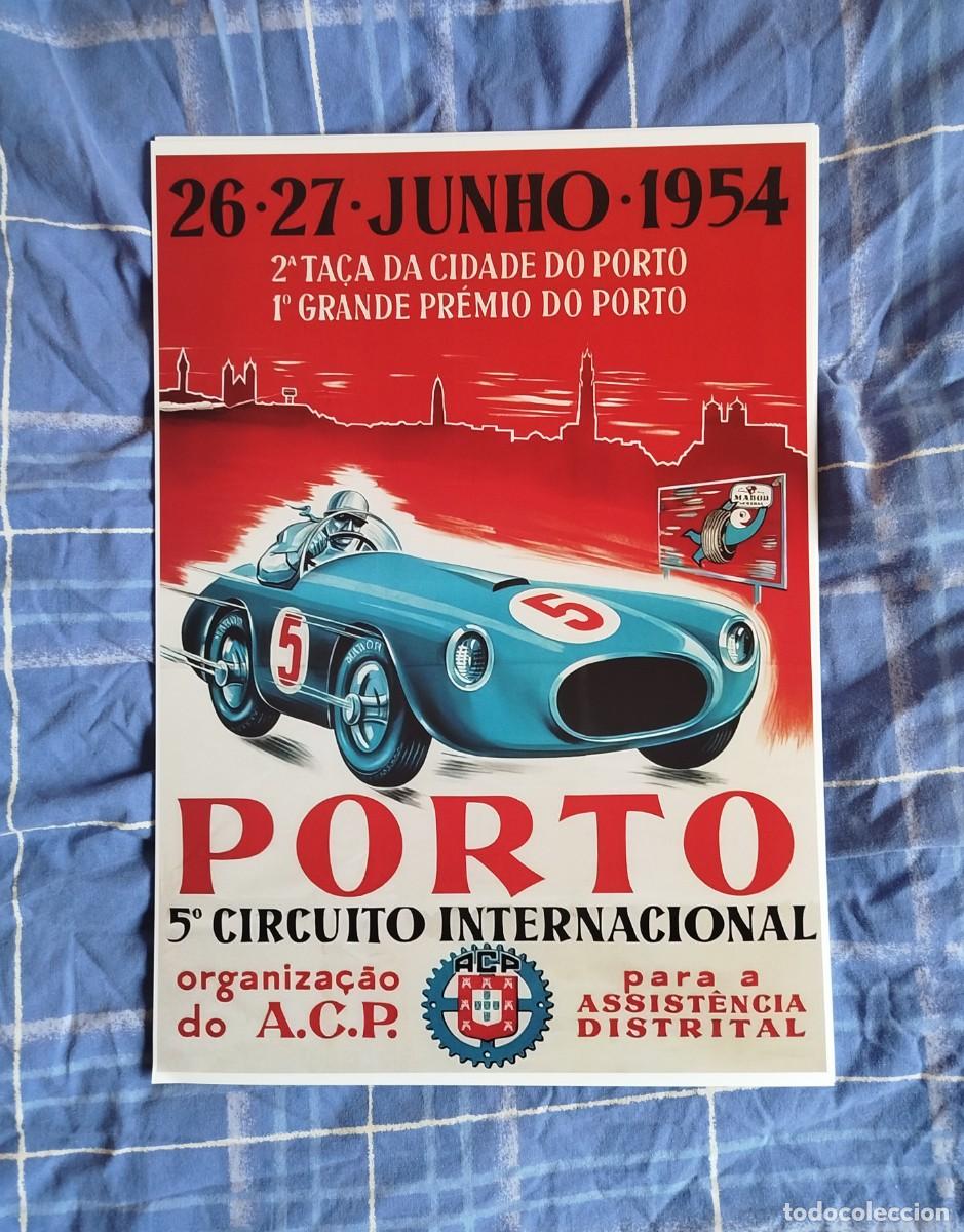Cars and Motorcycles: Poster Gran Premio de Portugal de 1954 (facsimil) 30x42 cm
