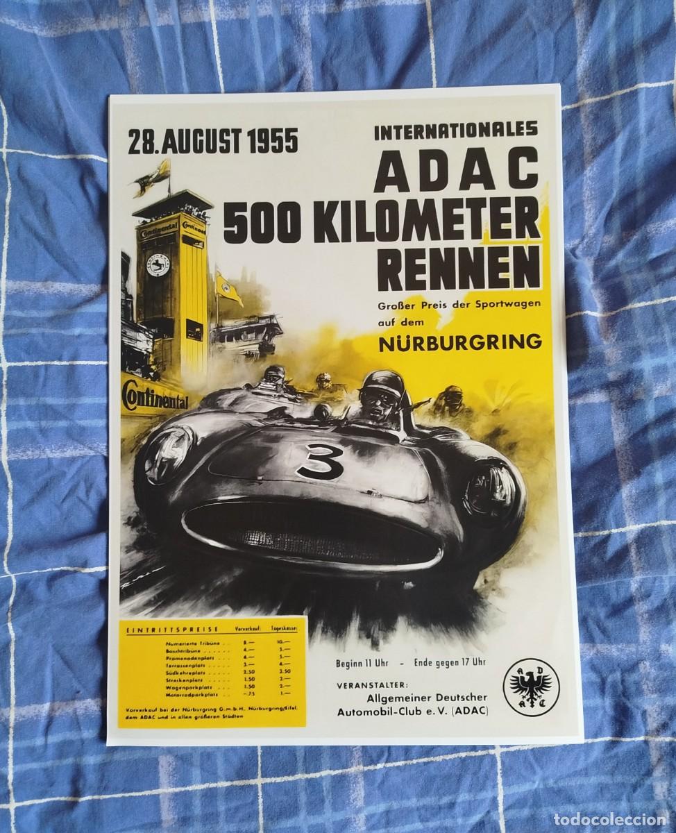 Cars and Motorcycles: Poster 500 km Nurbungring 1955 (facsimil) 30x42 cm