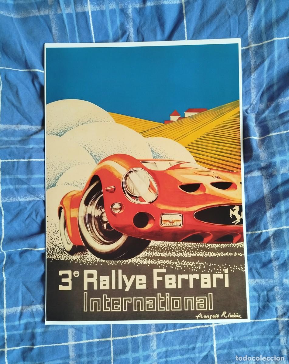 Cars and Motorcycles: Poster 3er Rally Ferrari internacional (facsimil) 30x42 cm