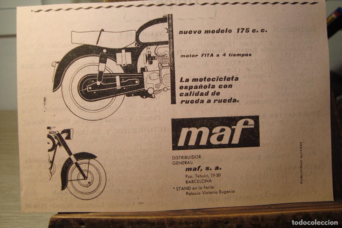 Autos und Motorr&auml;der: ANTIGUA PUBLICIDAD MOTO MODELO 175 CC. MOTOR FITA MAF S.A BARCELON 1959