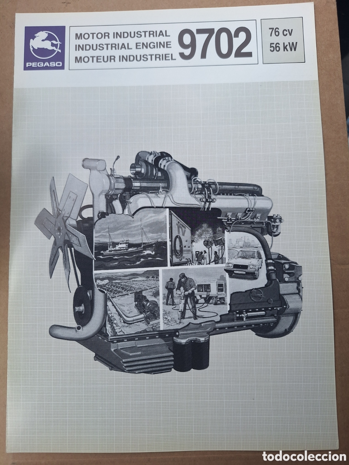 Automobili e Motociclette: Cat&aacute;logo motor industrial Pegaso 9702 de 1984