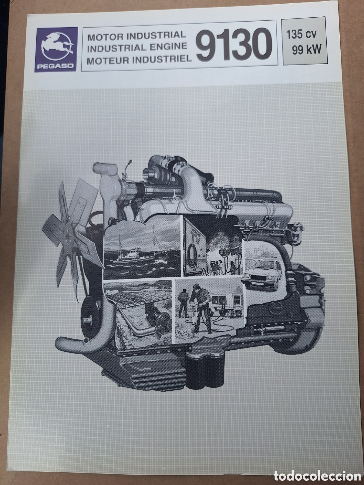 Automobili e Motociclette: Cat&aacute;logo motor industrial Pegaso 9130 de 1984