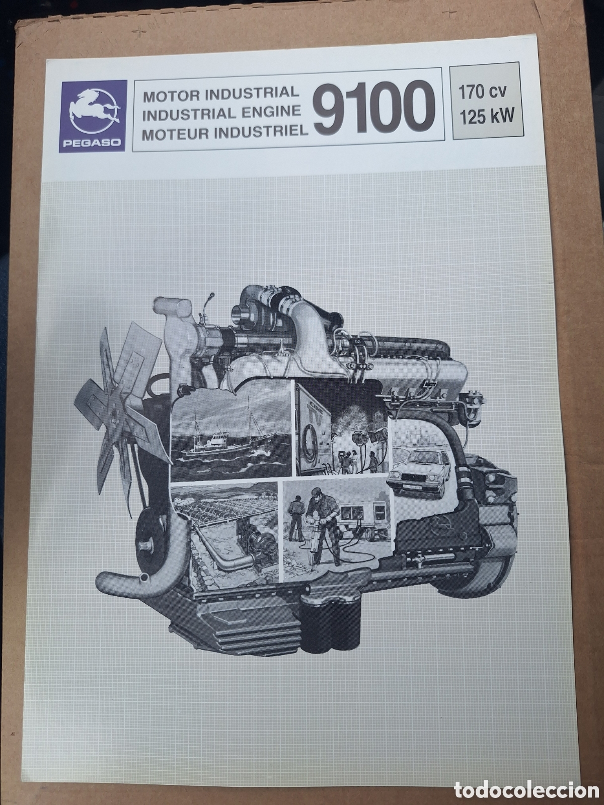 Automobili e Motociclette: Cat&aacute;logo motor industrial Pegaso 9100 de 1984