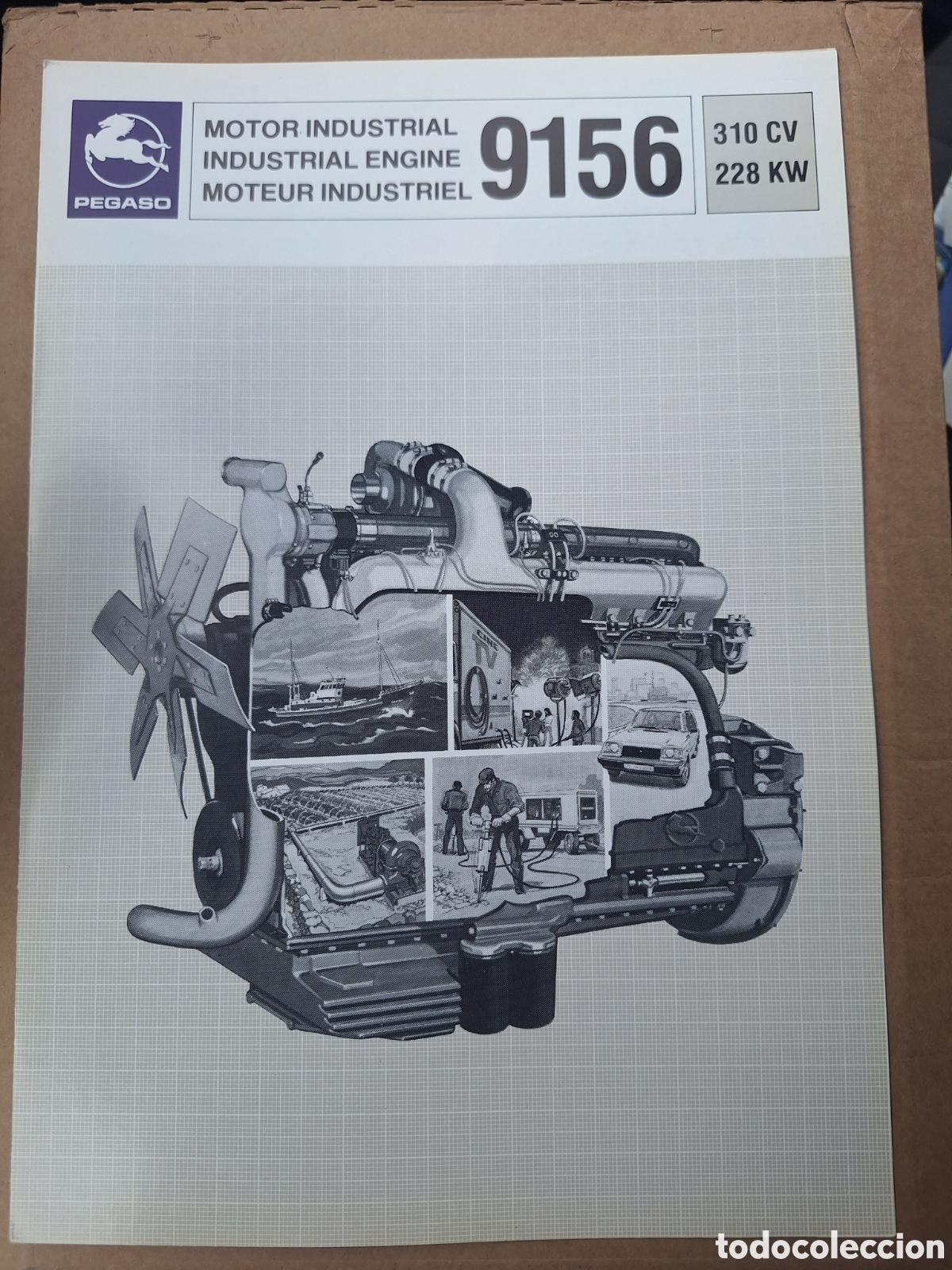 Automobili e Motociclette: Cat&aacute;logo motor industrial Pegaso 9156 de 1984