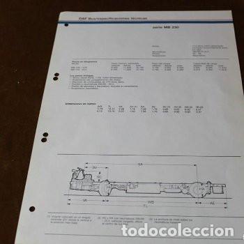 Cars and Motorcycles: Hoja de caracteristicas de DAF, Bus serie MB 230, modelo DKVL 1160 50-58 plazas.