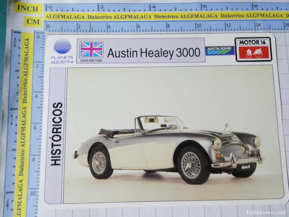 Cars and Motorcycles: TARJETA FICHA COCHES MOTOS MOTOR16 PLANETA AGOSTINI. AUSTIN HEALEY 3000. REINO UNIDO. 405