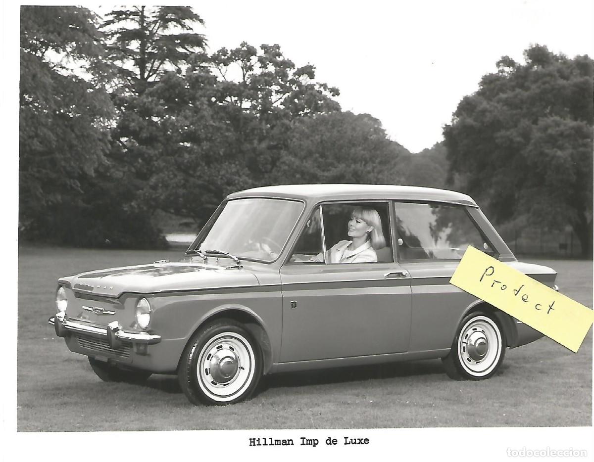 Coches y Motocicletas: Hillman Imp de Luxe 1965 fotograf&iacute;a de prensa Rootes original de &eacute;poca 21x17 cm