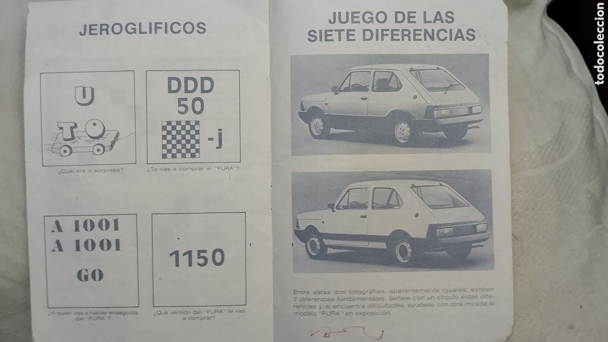 Coches y motocicletas: SEAT FURA, ANTIGUOS PASATIEMPOS