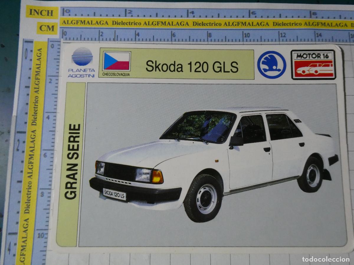 Coches y Motocicletas: TARJETA FICHA COCHES MOTOS MOTOR16 PLANETA AGOSTINI. CHECOSLOVAQUIA SKODA 120 GLS. 757