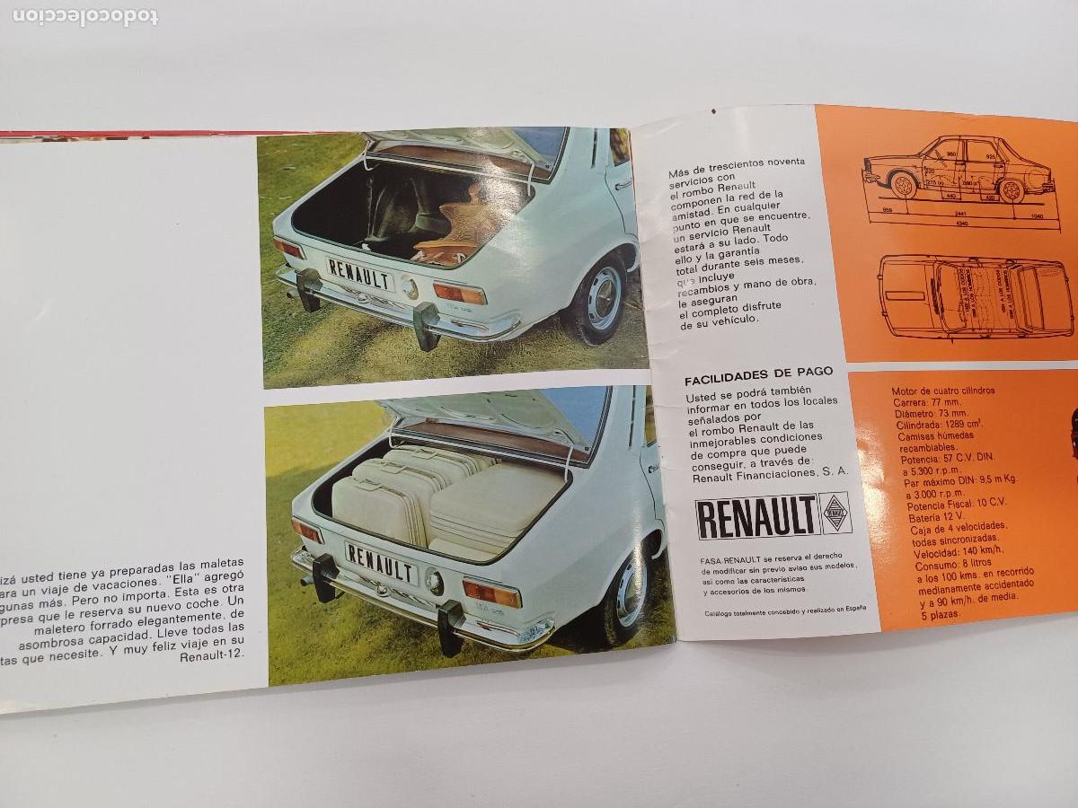 Coches y motocicletas: RENAULT 12/CATALOGO FACSIMIL. - Foto 8